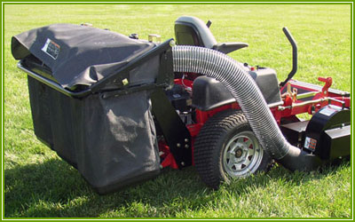 Leaf collection system discount for zero turn mowers